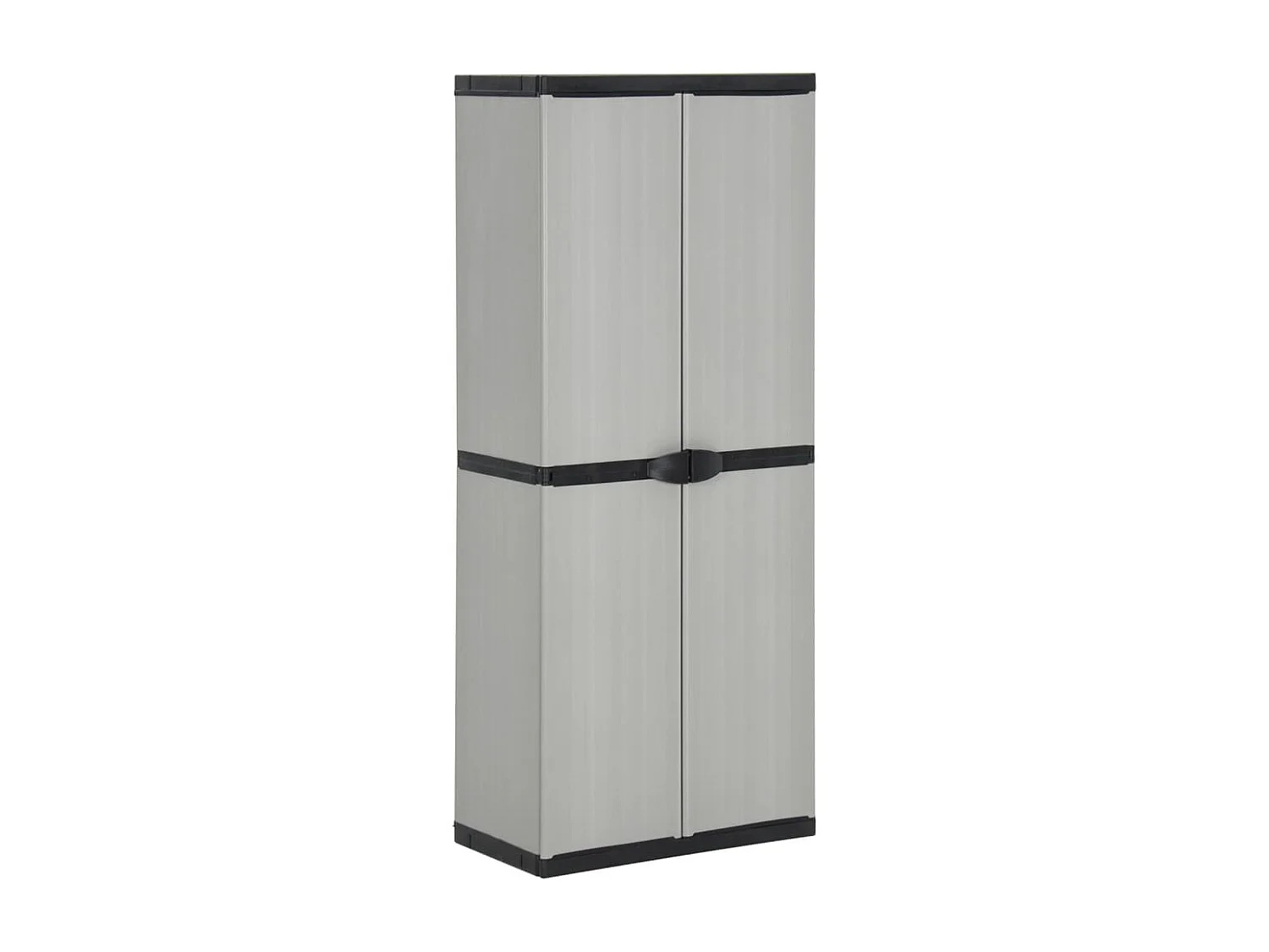 Armoire de rangement de jardin 3 étagères Gris/noir 68x40x168cm