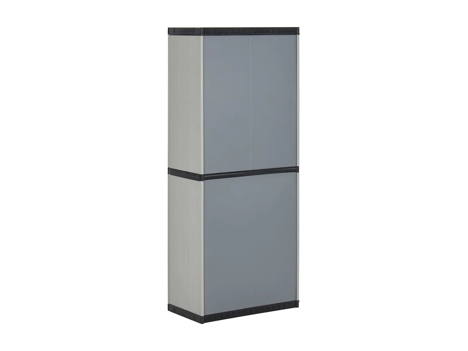 Armoire de rangement de jardin 3 étagères Gris/noir 68x40x168cm