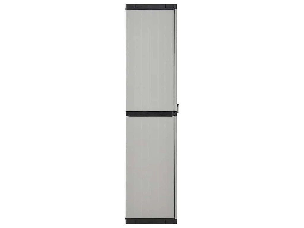 Armoire de rangement de jardin 3 étagères Gris/noir 68x40x168cm