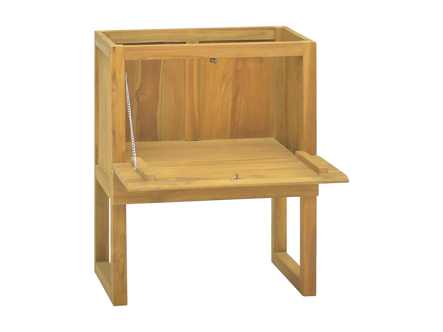 Mueble de baño madera maciza de teca 60x40x75 cm