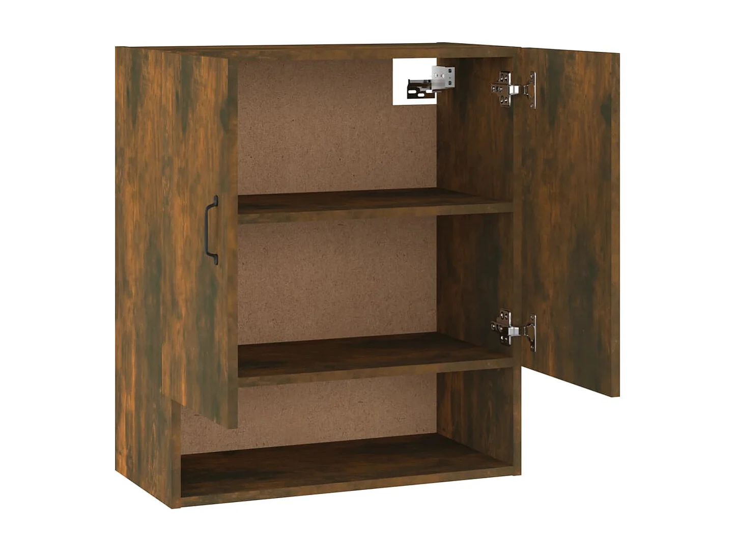 Wandkast 60x31x70 cm bewerkt hout gerookt eikenkleurig