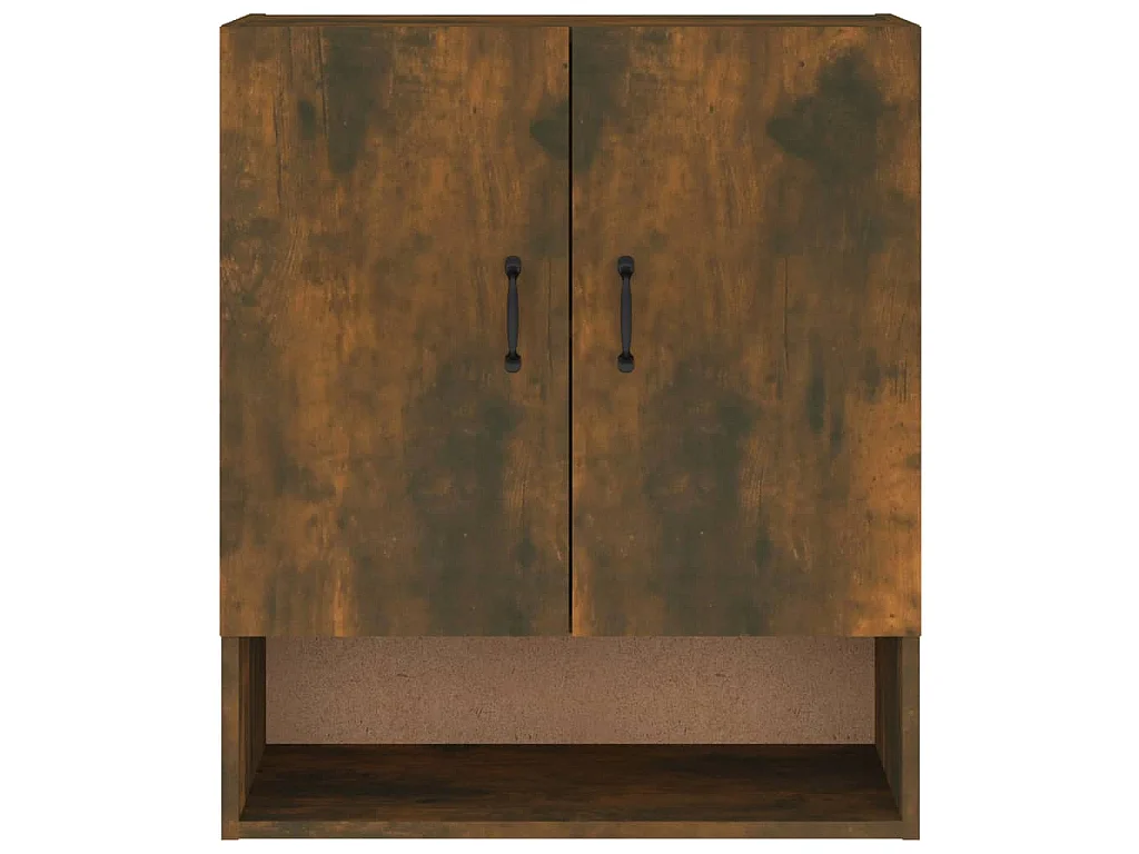 Wandkast 60x31x70 cm bewerkt hout gerookt eikenkleurig