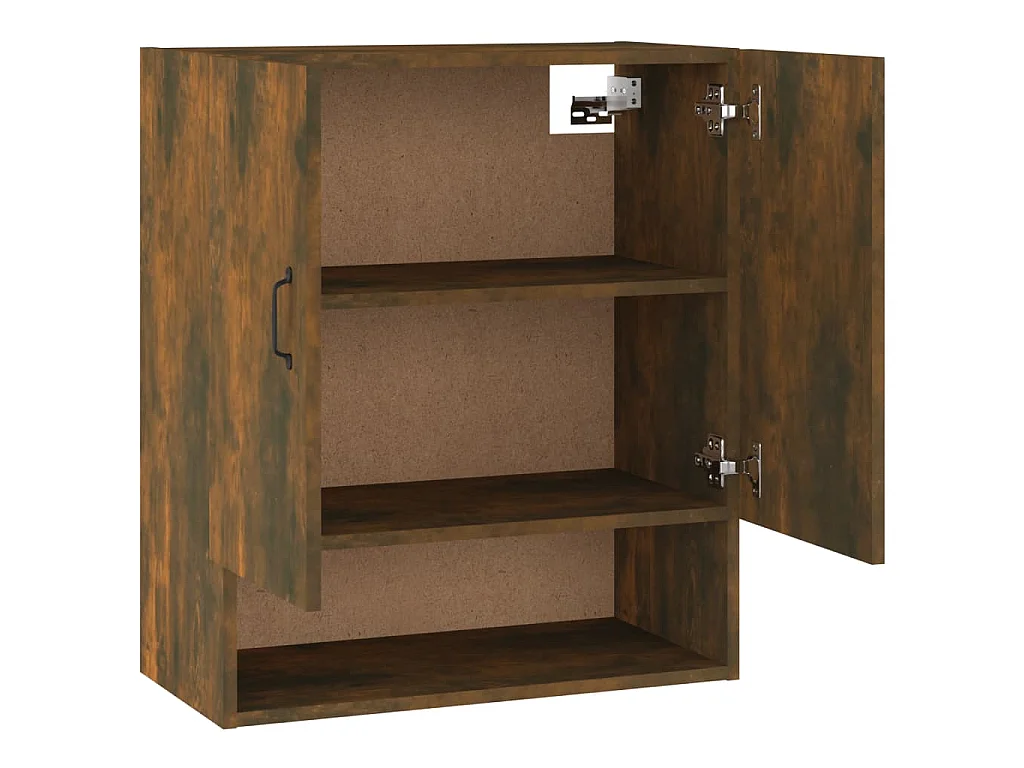 Wandkast 60x31x70 cm bewerkt hout gerookt eikenkleurig