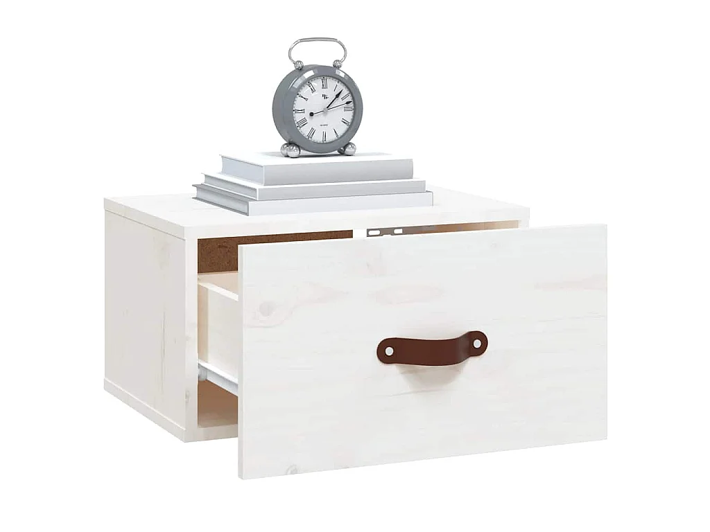 Table de chevet murale Blanc 40x29,5x22 cm