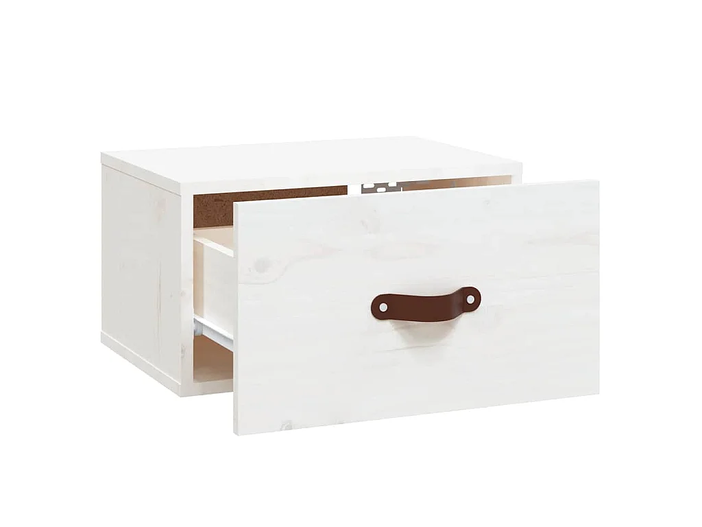 Table de chevet murale Blanc 40x29,5x22 cm