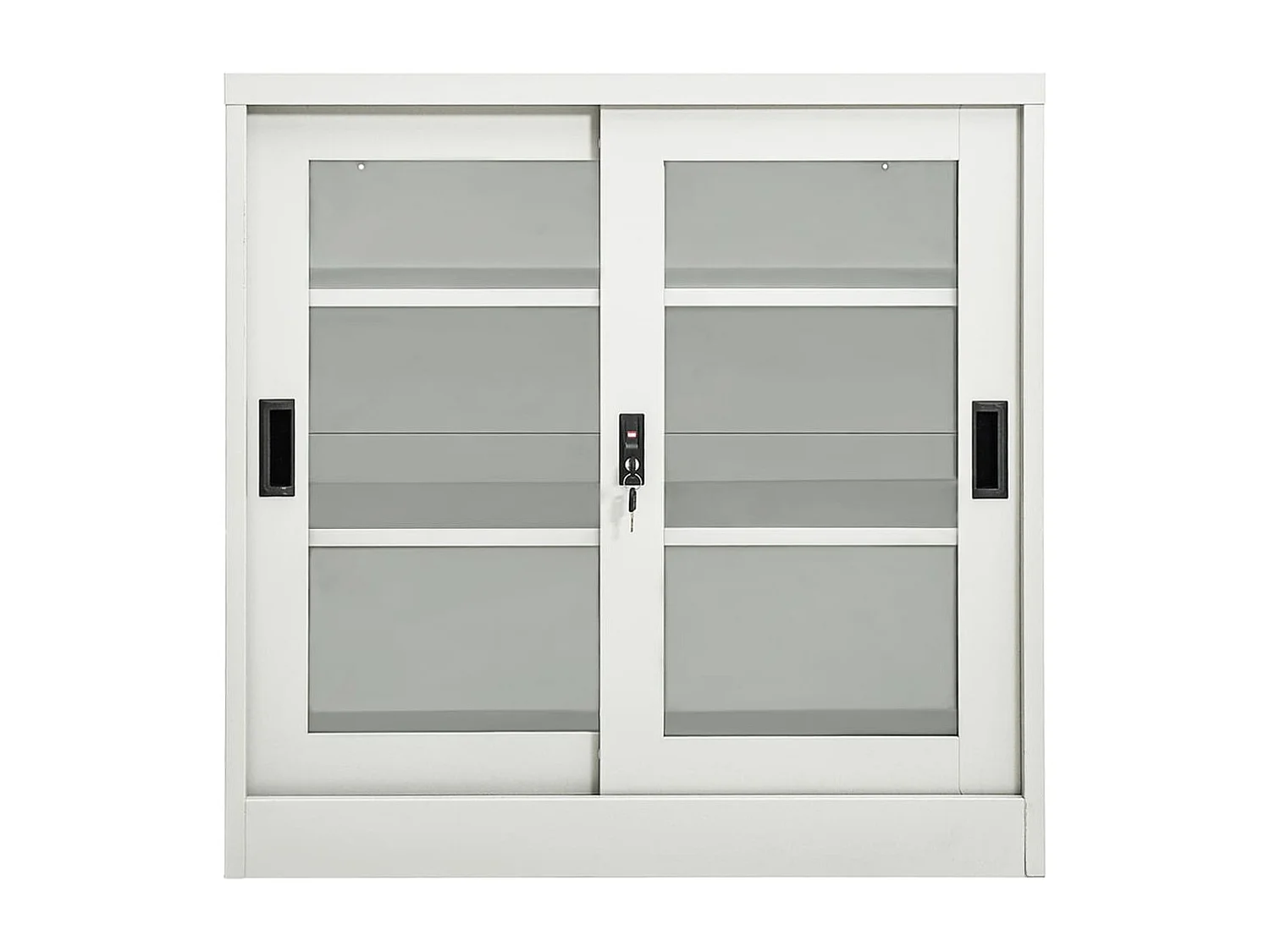 Schrank mit Schiebetür Hellgrau 90x40x90 cm Stahl