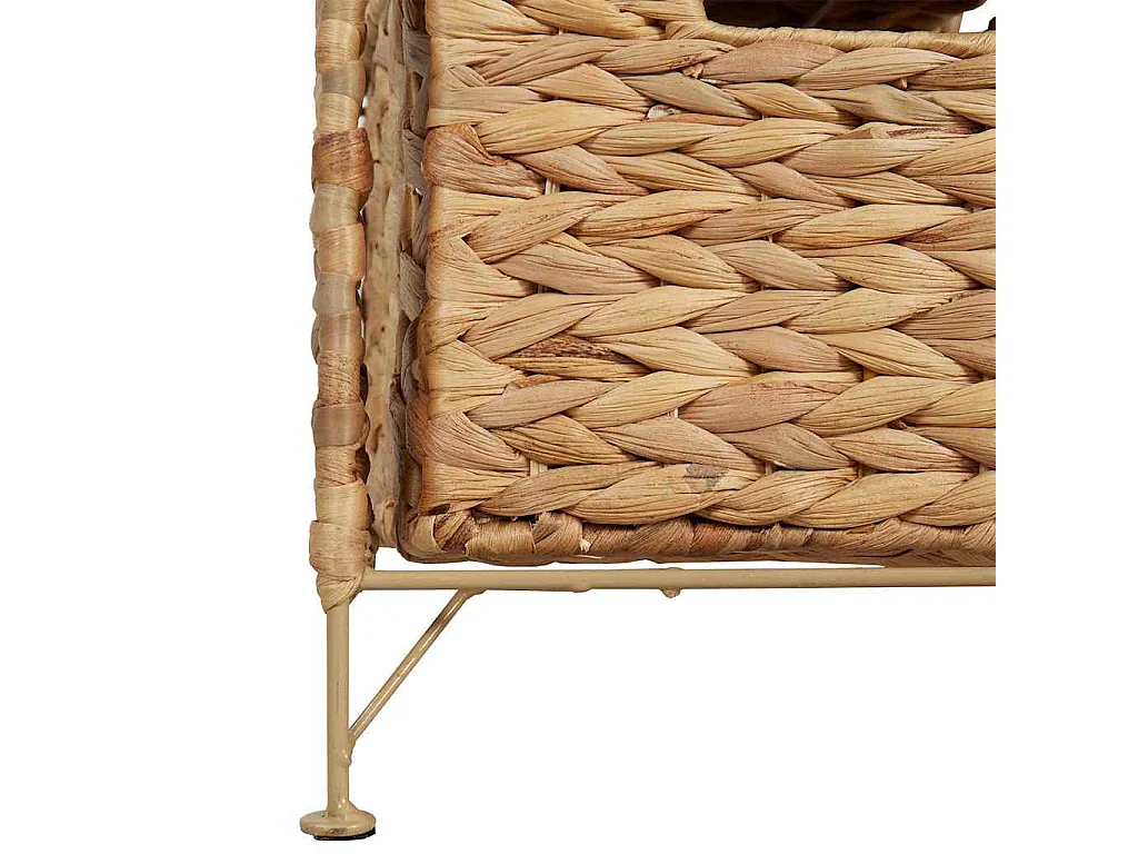 Opbergset met 5 manden 25,5x37x100 cm waterhyacint