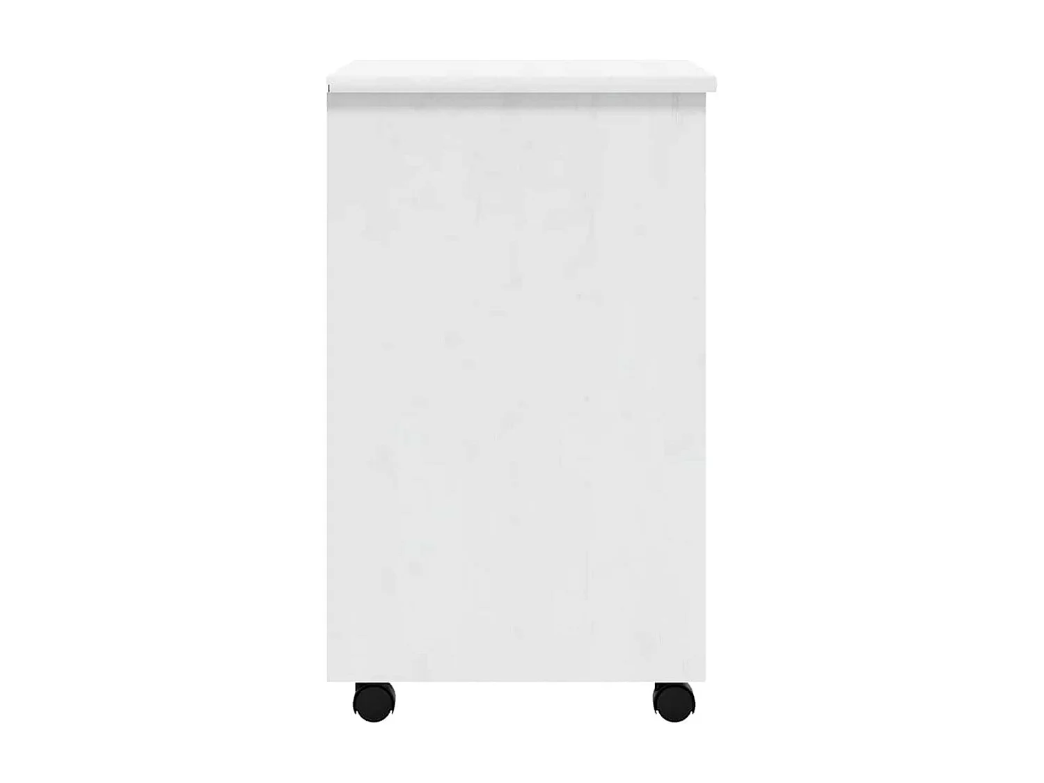 Armoire roulante avec tiroirs MOSS blanc bois de pin solide