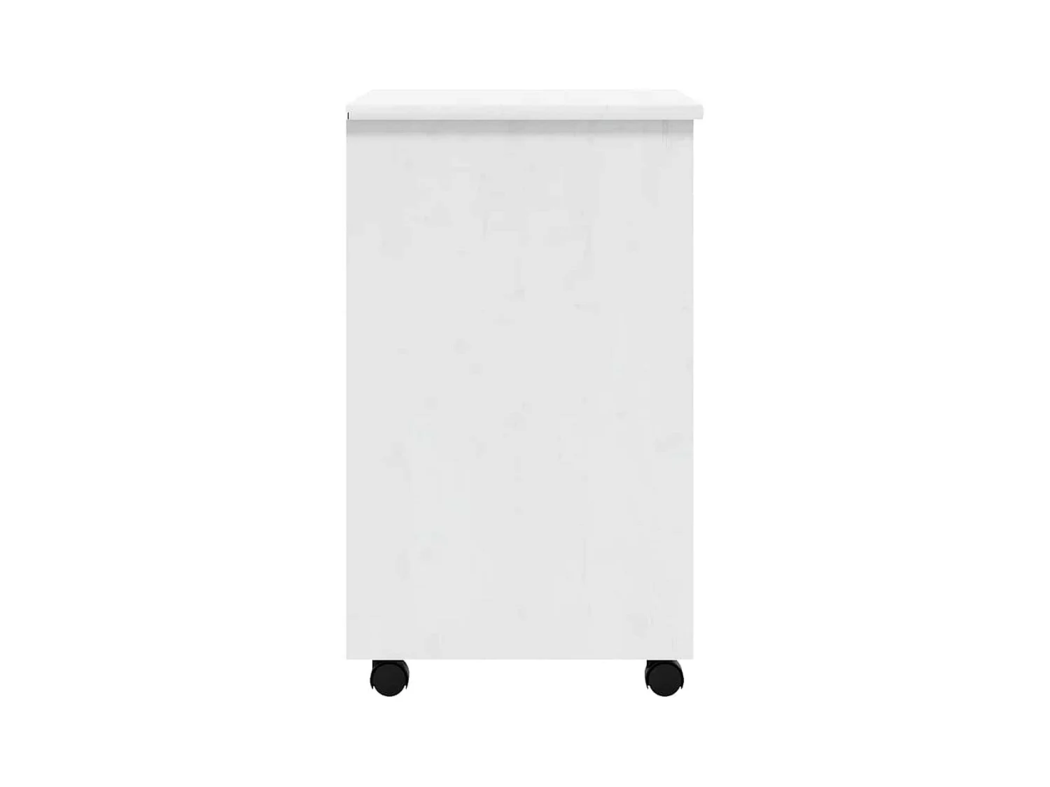 Ladekast MOSS verrijdbaar massief grenenhout wit