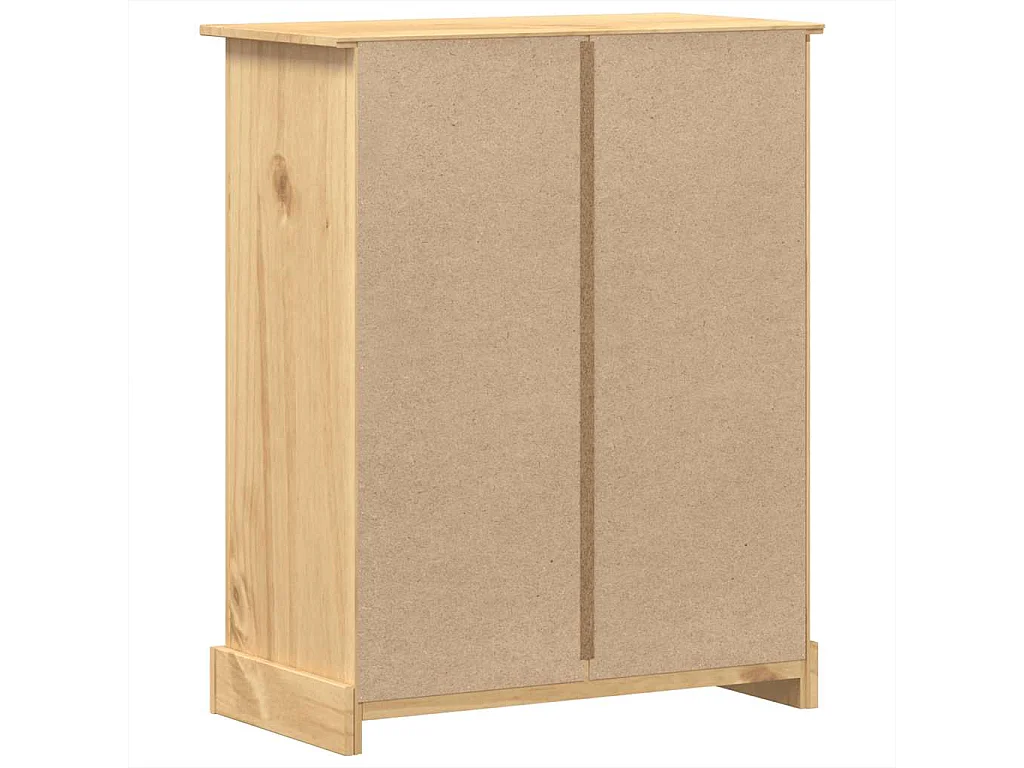 Cassettiera Corona 92x48x120 cm in Legno Massello di Pino