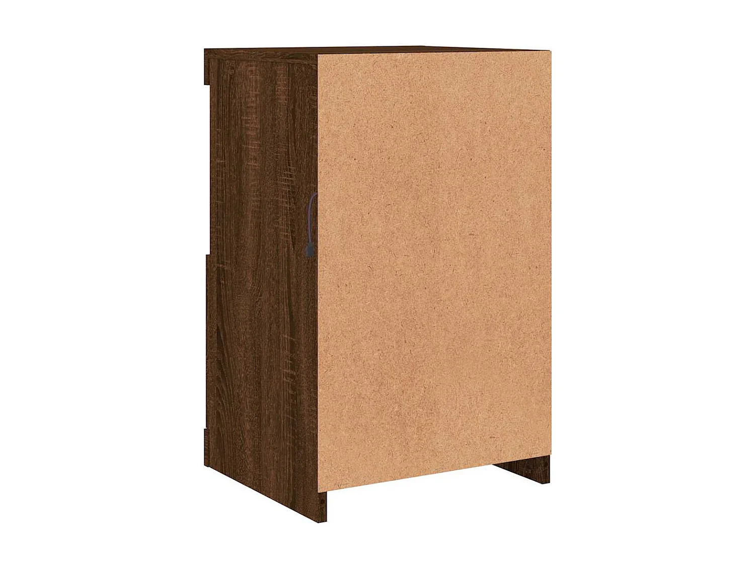 Beistellschrank mit LED-Leuchten Braun Eiche Holzwerkstoff