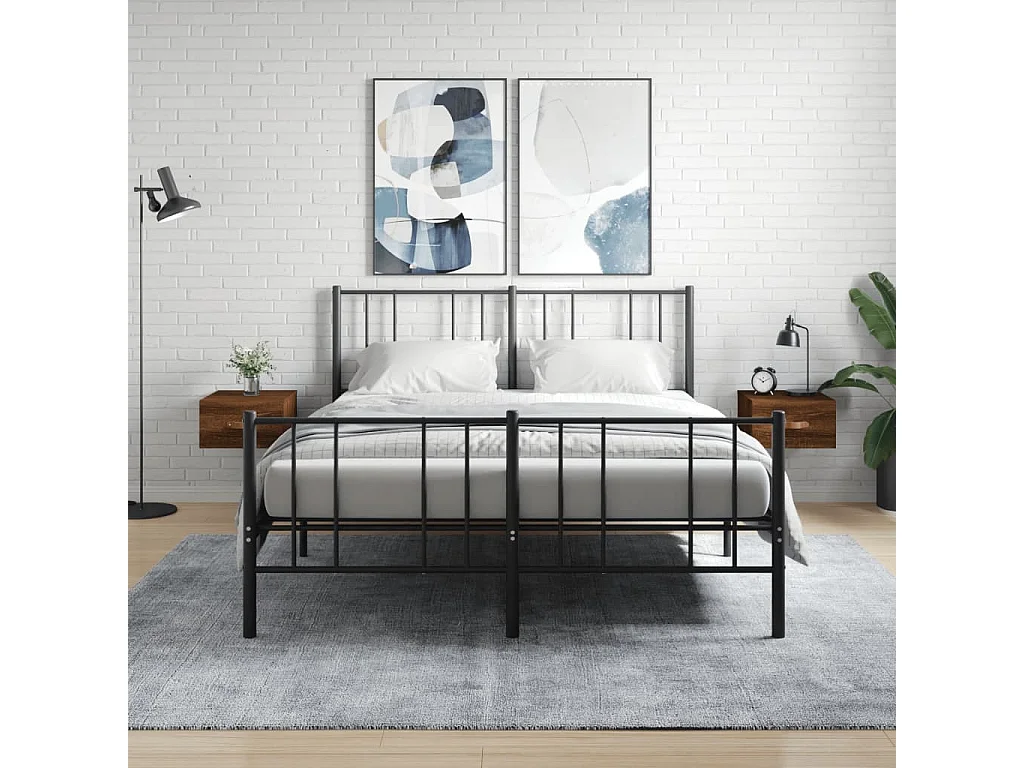 Tables de chevet murales 2 pcs chêne marron 35x35x20 cm