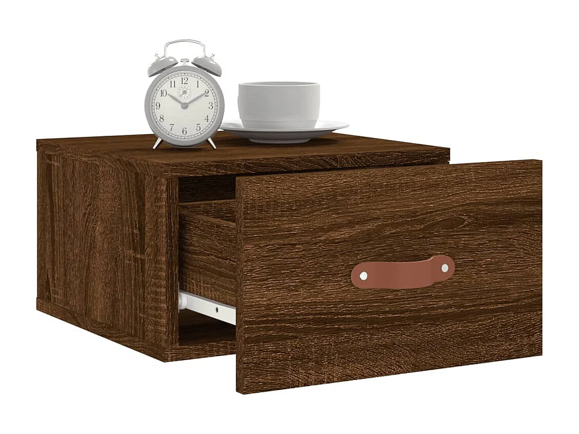 Tables de chevet murales 2 pcs chêne marron 35x35x20 cm