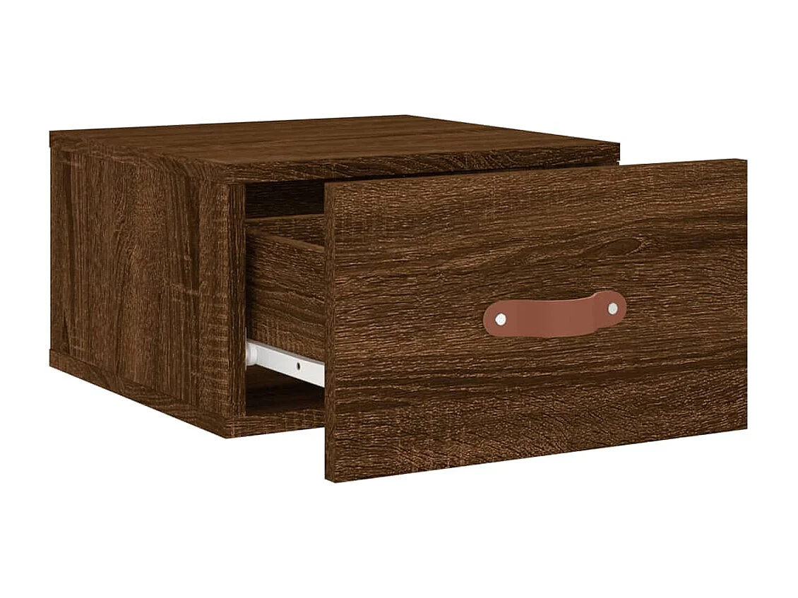 Tables de chevet murales 2 pcs chêne marron 35x35x20 cm