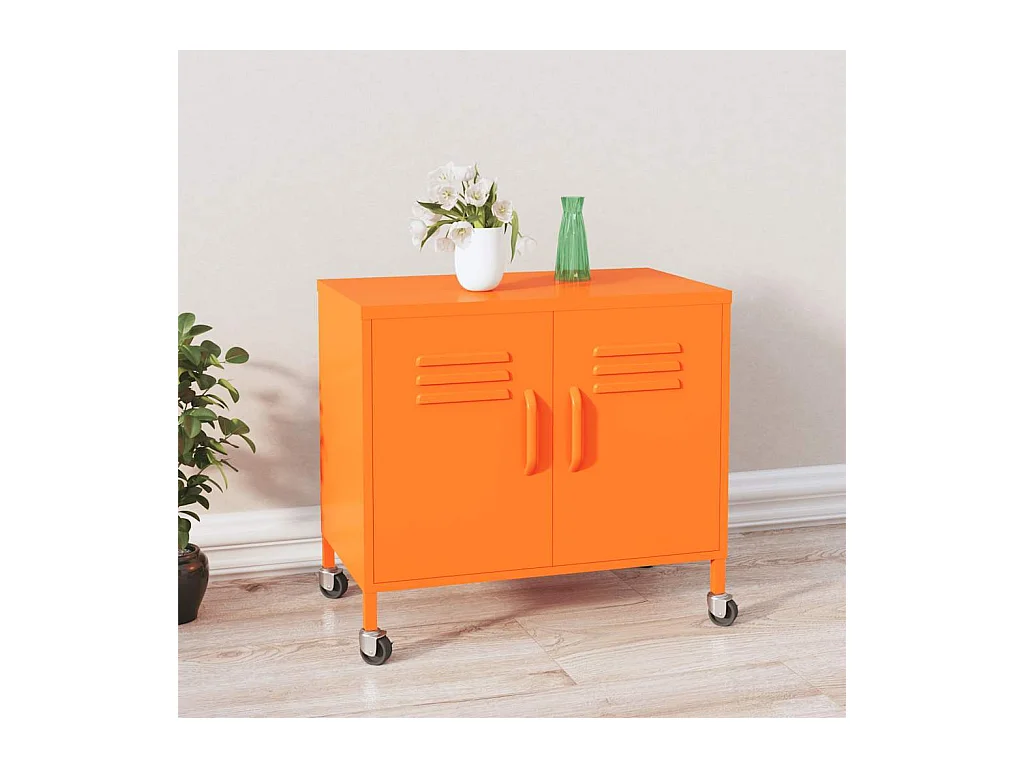 Armoire de rangement Orange 60x35x56 cm Acier