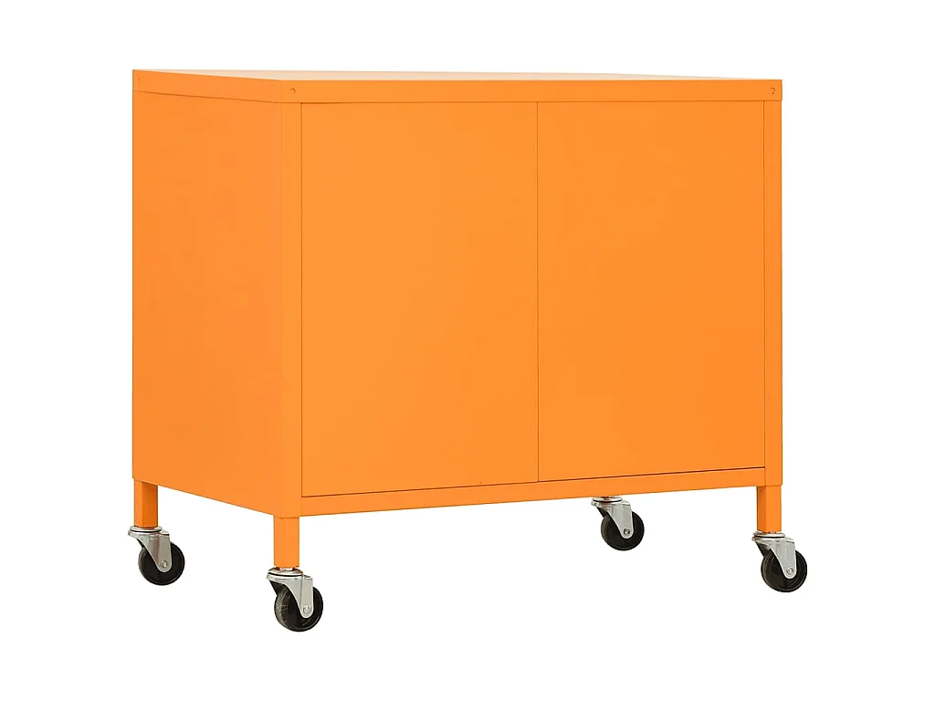 Opbergkast 60x35x56 cm staal oranje