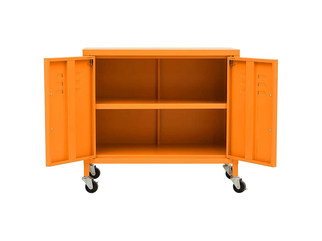 Opbergkast 60x35x56 cm staal oranje
