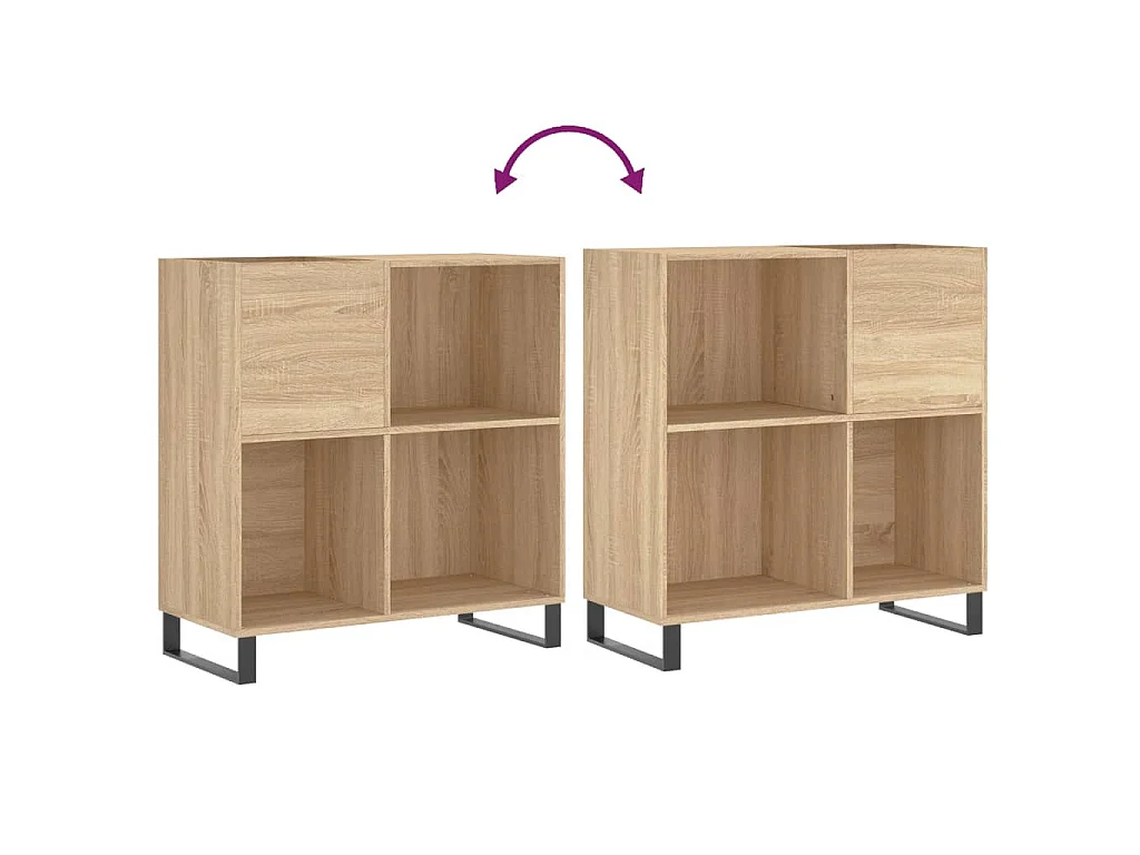 Armoire à disques chêne sonoma 84,5x38x89 cm bois d'ingénierie