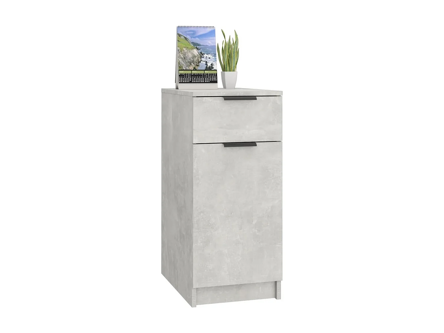 Büroschrank Betongrau 33,5x50x75 cm Holzwerkstoff