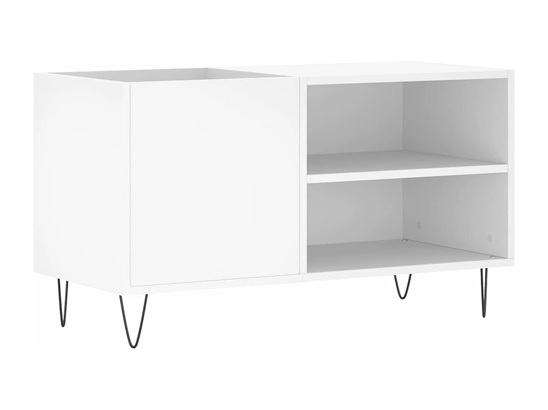 Armoire à disques blanc 85x38x48 cm bois d'ingénierie