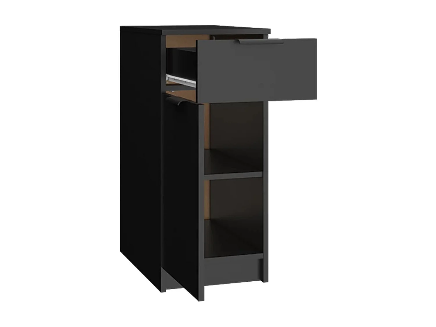 Armoire de bureau noir 33,5x50x75 cm bois d'ingénierie