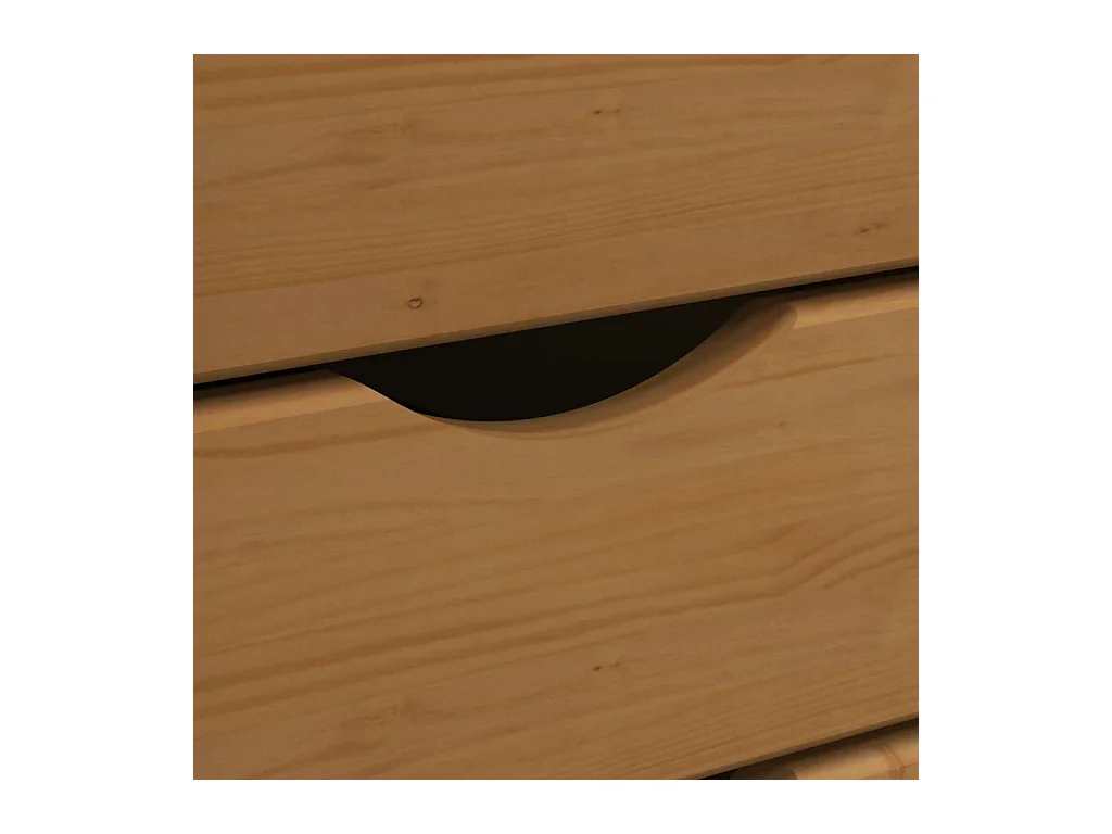 Cajonera con ruedas MOSS madera maciza pino marrón miel