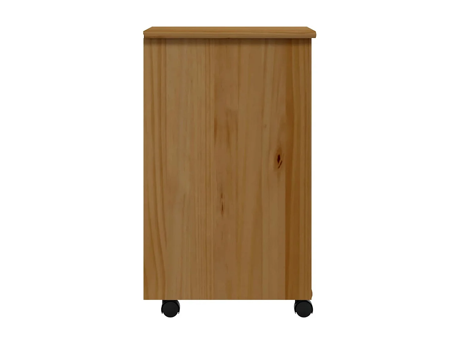 Armoire roulante avec tiroirs MOSS bois de pin marron miel