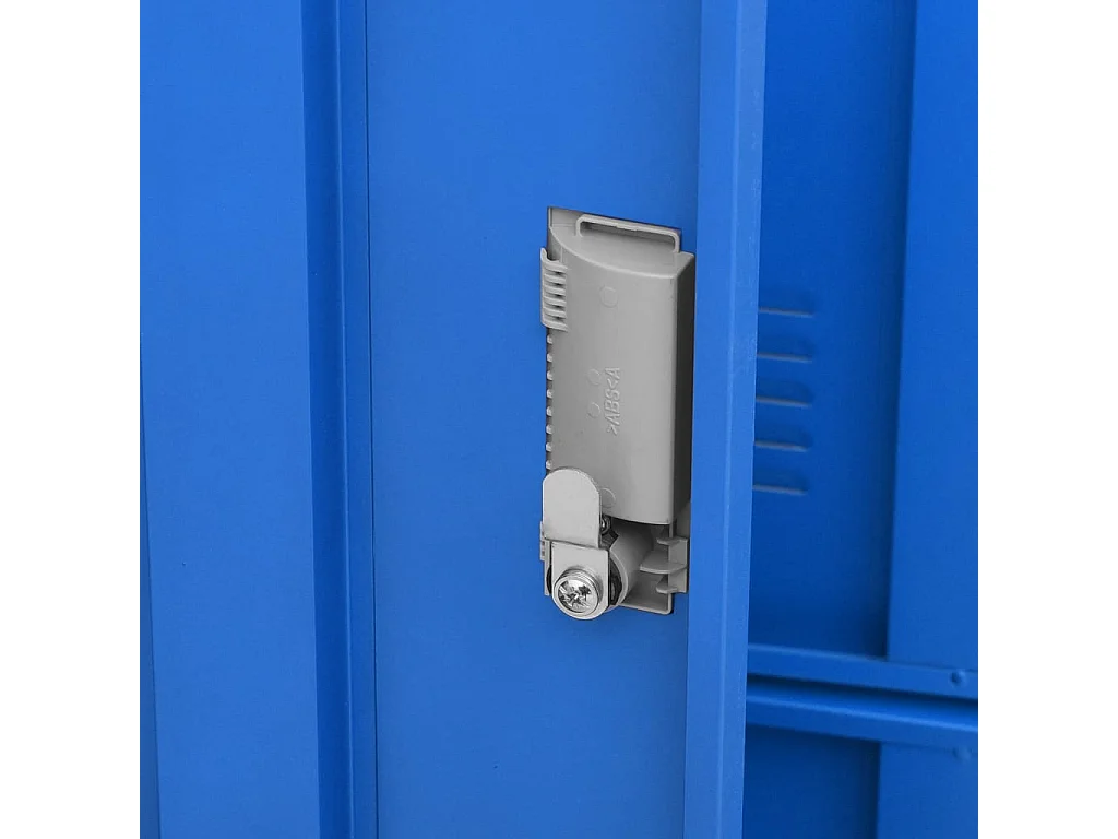 Schließfachschrank Hellgrau und Blau 90x45x92,5 cm Stahl