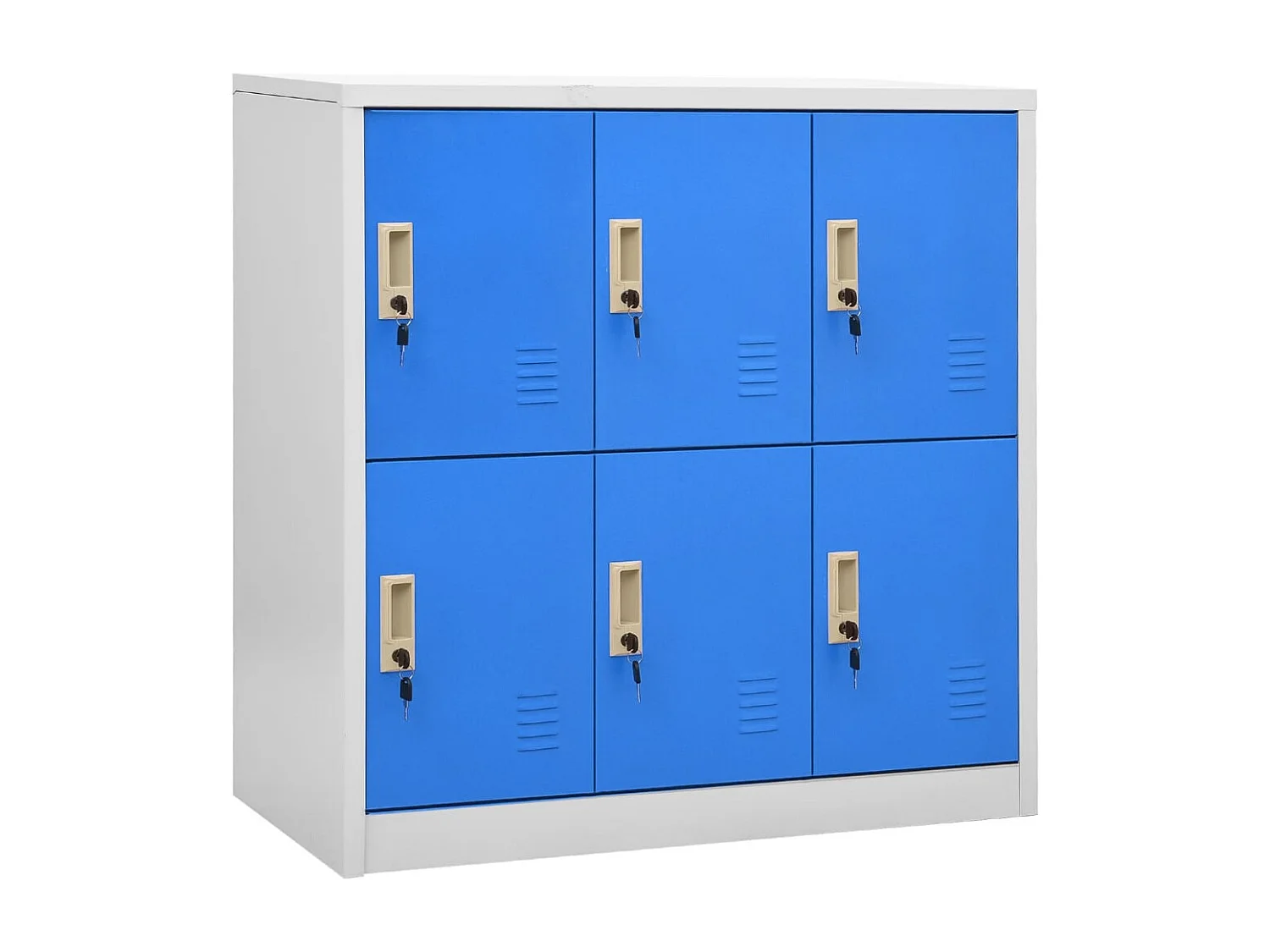 Armoire à casiers Gris clair et bleu 90x45x92,5 cm Acier