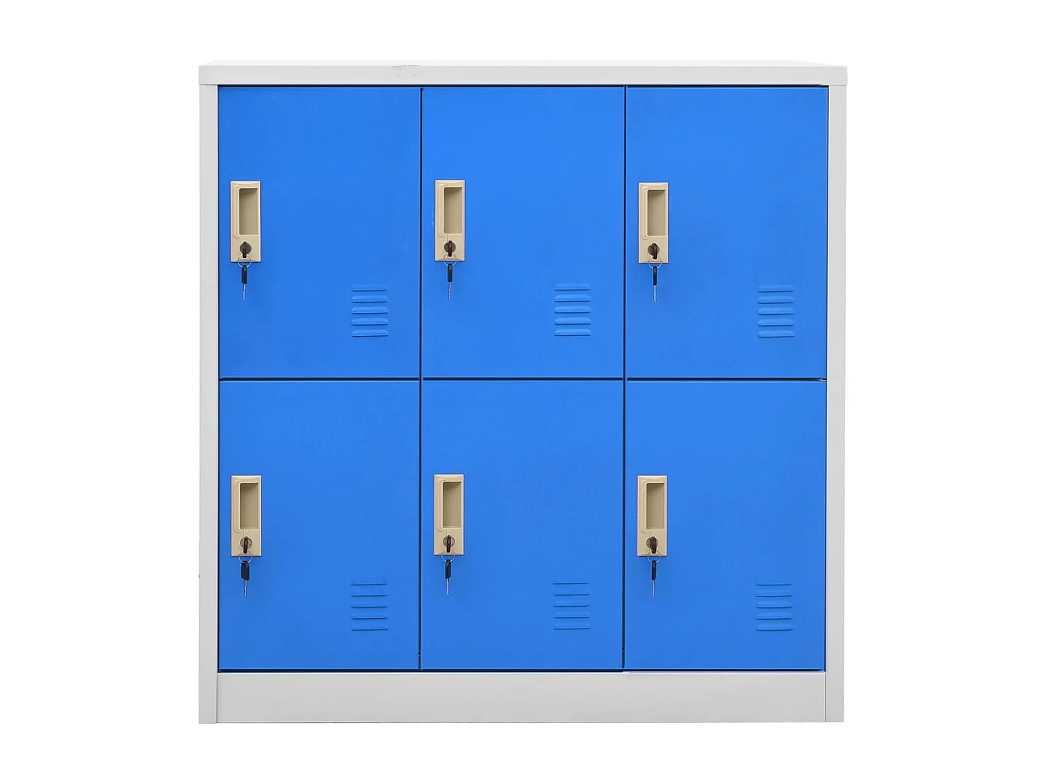 Armoire à casiers Gris clair et bleu 90x45x92,5 cm Acier