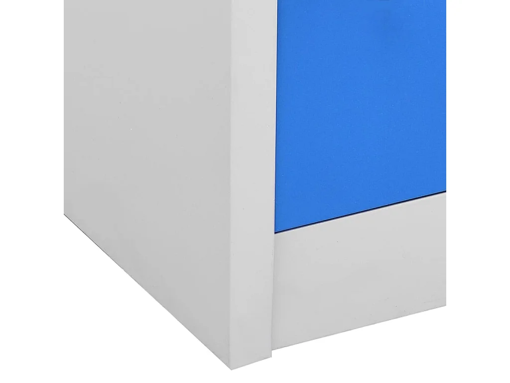 Armoire à casiers Gris clair et bleu 90x45x92,5 cm Acier