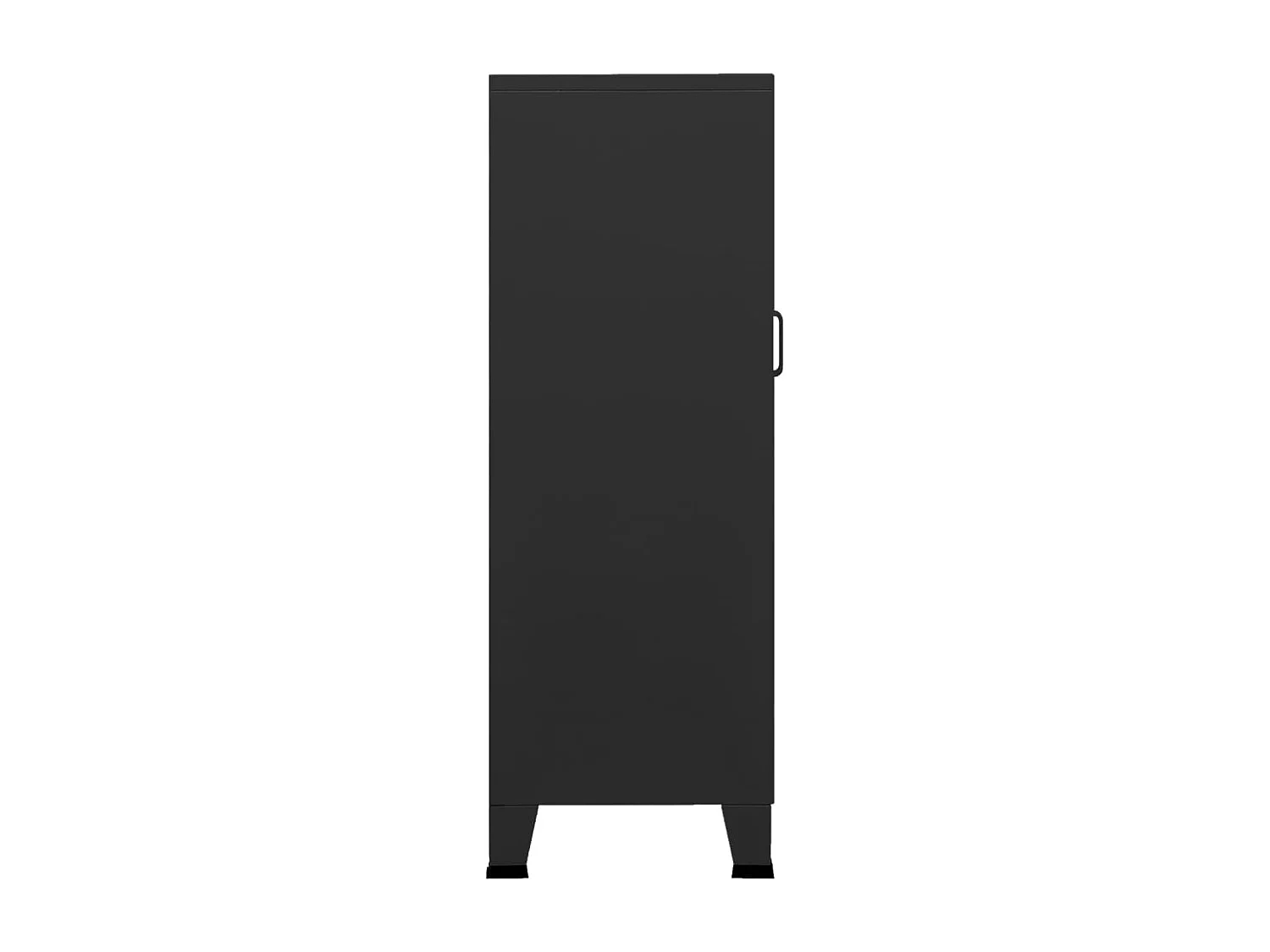 Coffre de rangement industriel Noir 70x40x115 cm Métal