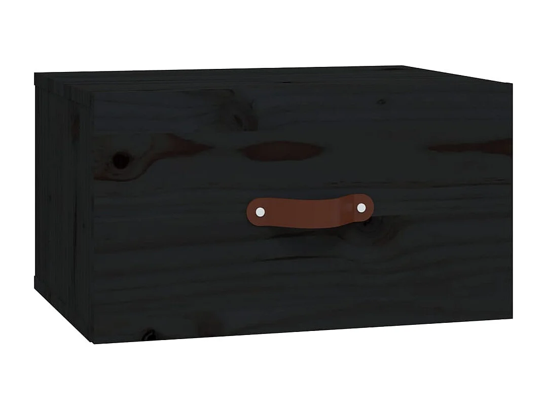 Table de chevet murale Noir 40x29,5x22 cm