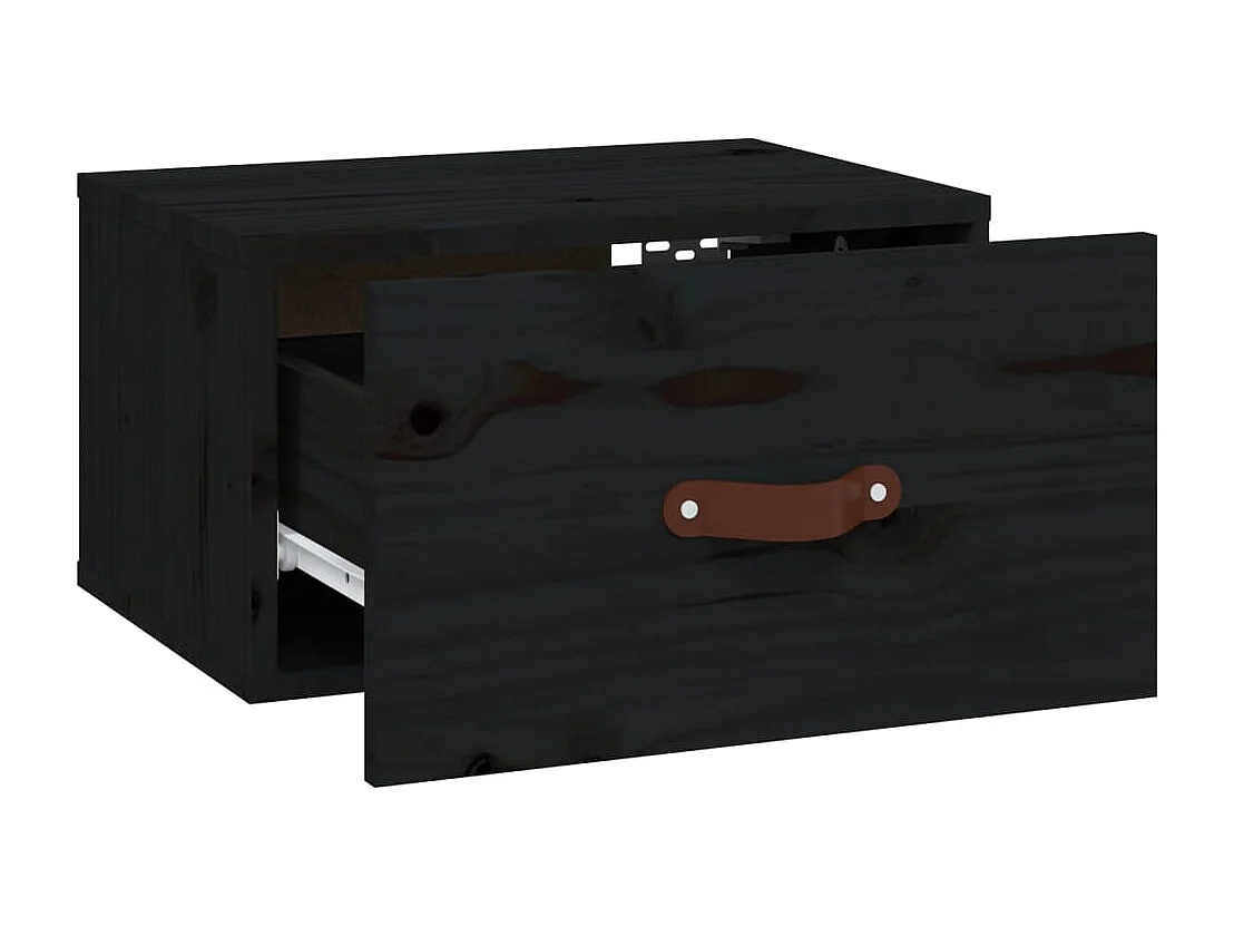 Table de chevet murale Noir 40x29,5x22 cm