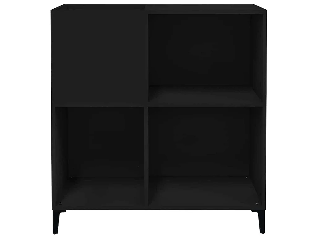 Mobile Porta Dischi Nero 84,5x38x89 cm in Legno Multistrato