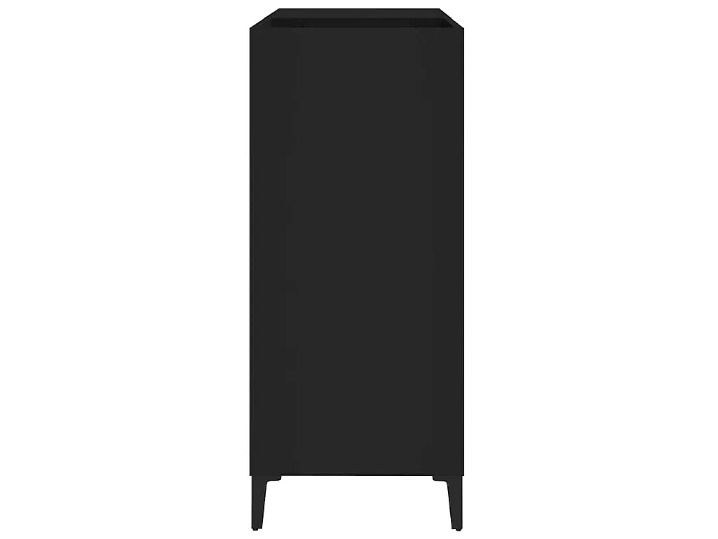 Mobile Porta Dischi Nero 84,5x38x89 cm in Legno Multistrato