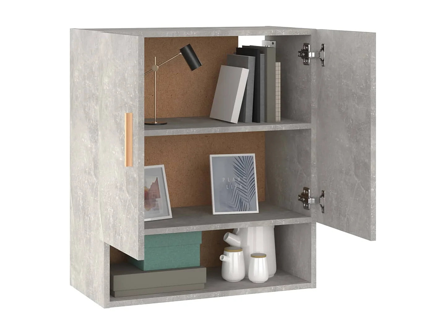 Wandkast 60x31x70 cm bewerkt hout betongrijs