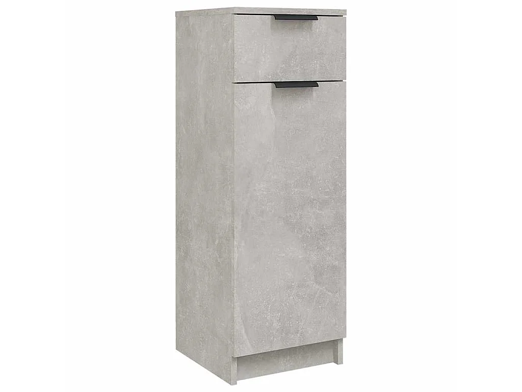 Badschrank Betongrau 32x34x90 cm Holzwerkstoff