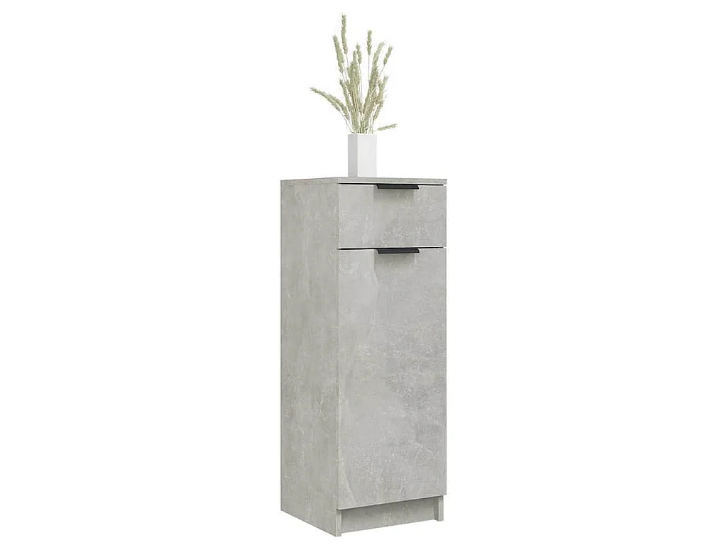 Badschrank Betongrau 32x34x90 cm Holzwerkstoff