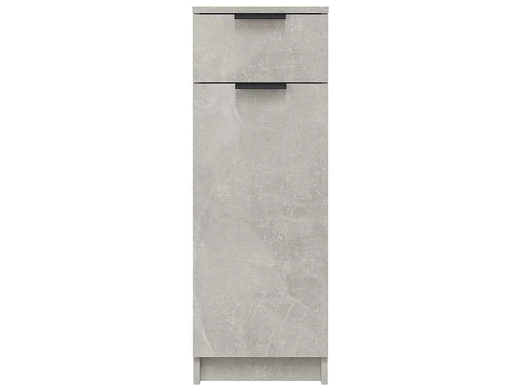 Badschrank Betongrau 32x34x90 cm Holzwerkstoff