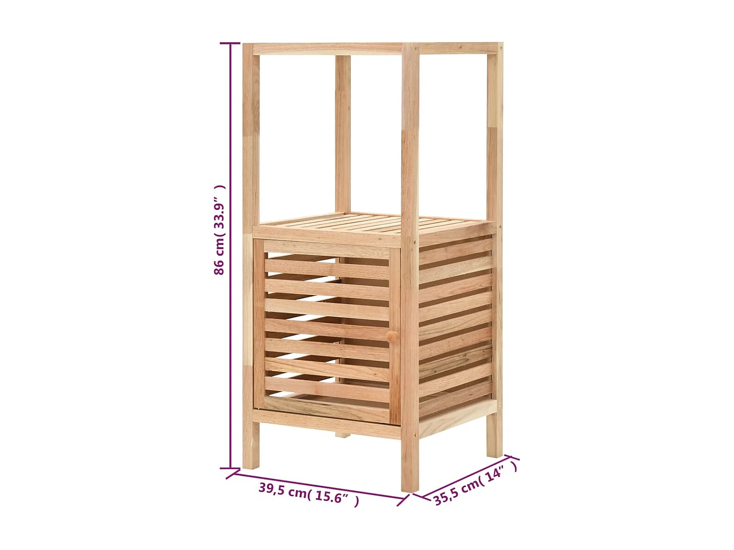 Armoire de salle de bain Bois de noyer 39,5x35,5x86 cm