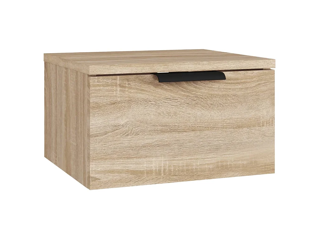 Table de chevet murale Chêne sonoma 34x30x20 cm