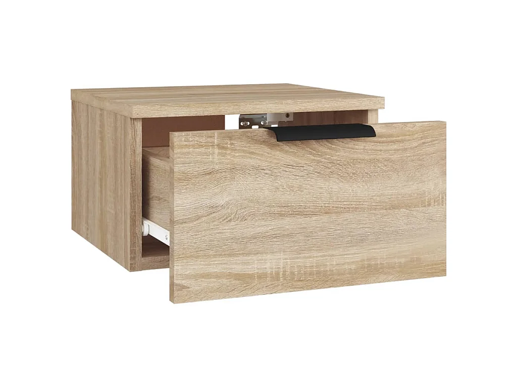 Table de chevet murale Chêne sonoma 34x30x20 cm