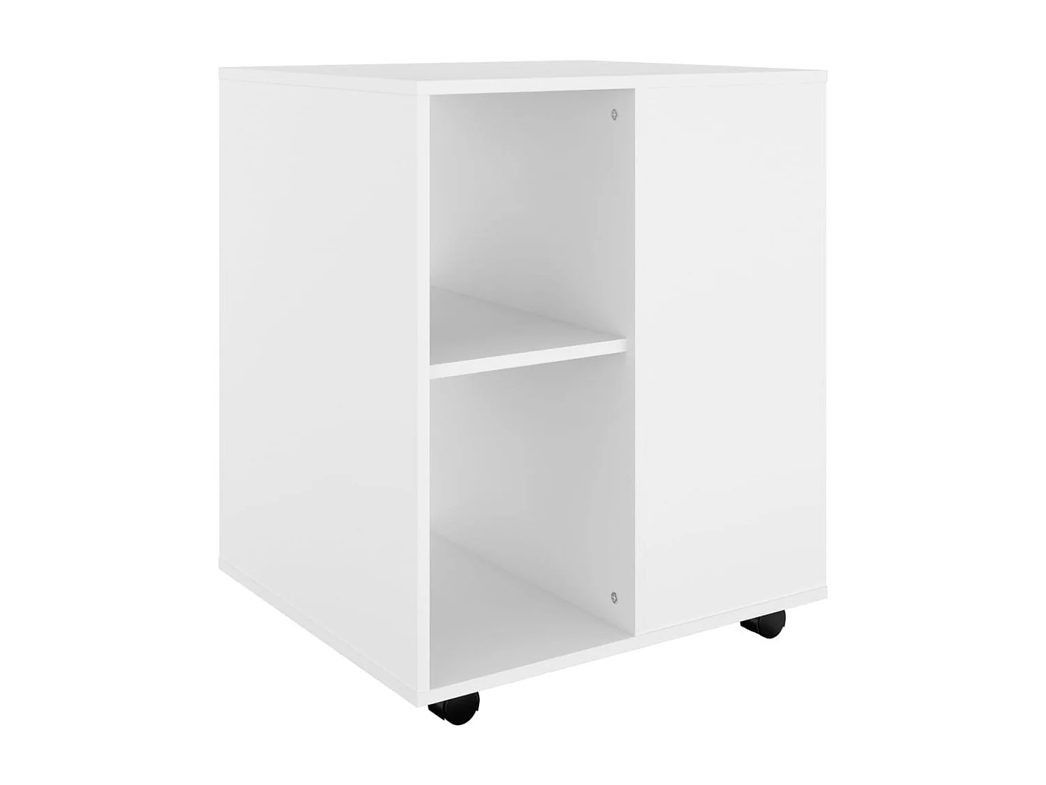 Armario con ruedas madera contrachapada blanco 60x53x72 cm