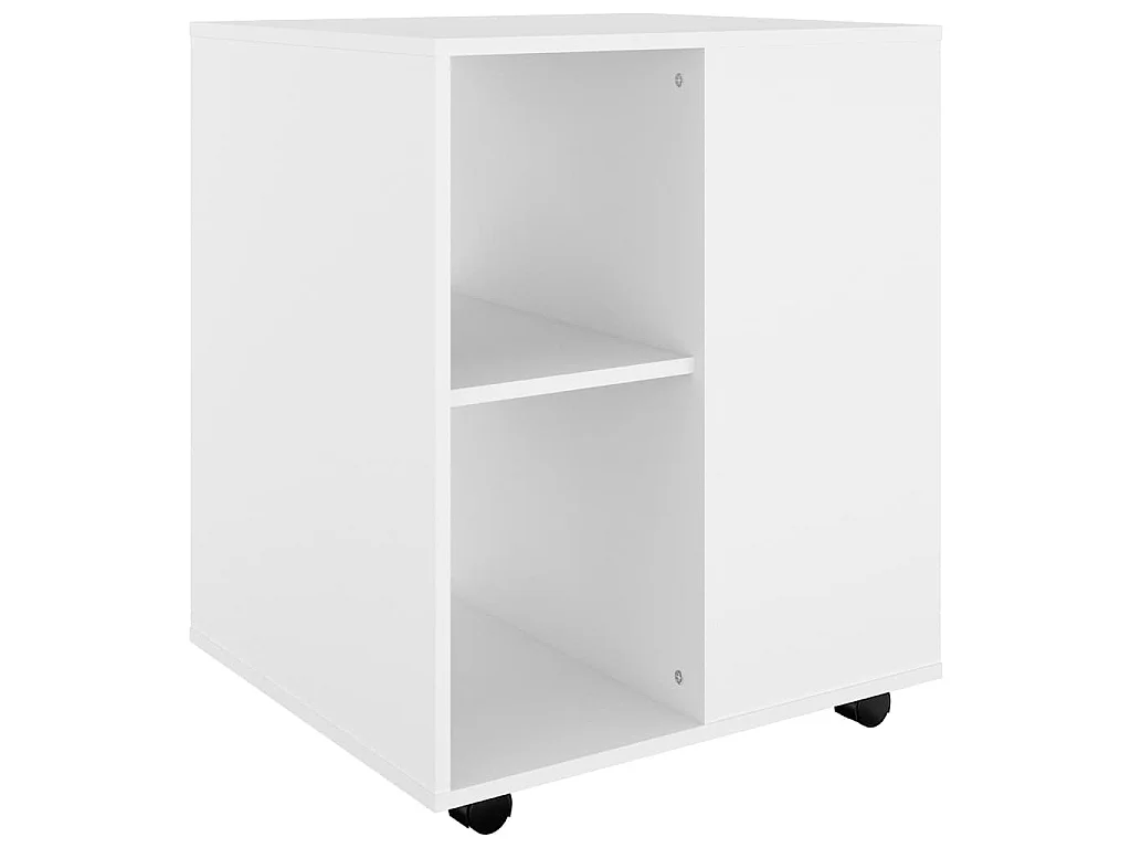 Móvel com rodas 60x53x72 cm derivados de madeira branco