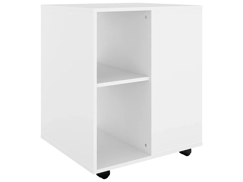 Mobiletto con Ruote Bianco 60x53x72 cm in Legno Multistrato