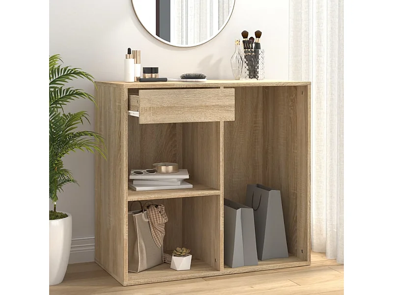 Cosmeticakast 80x40x75 cm bewerkt hout sonoma eikenkleurig