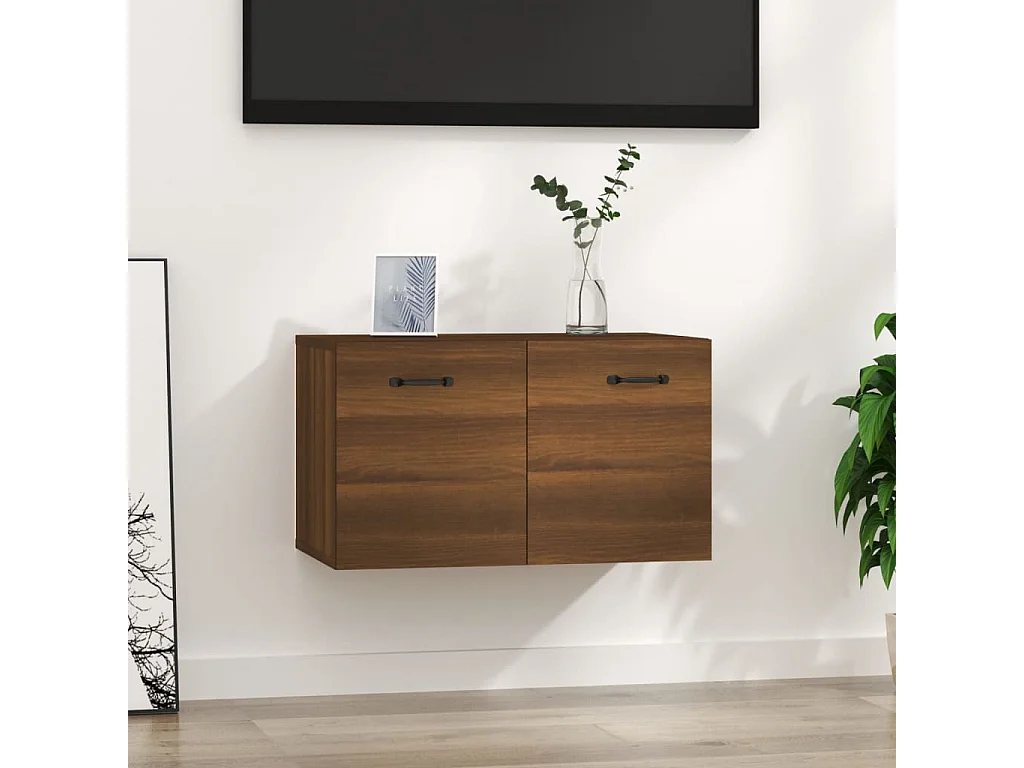 Armadietto a Muro Rovere Marrone 60x36,5x35 Legno Multistrato