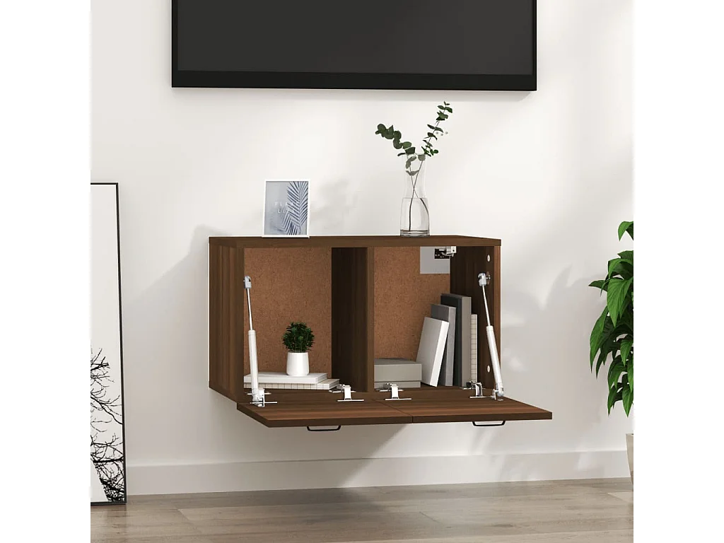 Armadietto a Muro Rovere Marrone 60x36,5x35 Legno Multistrato