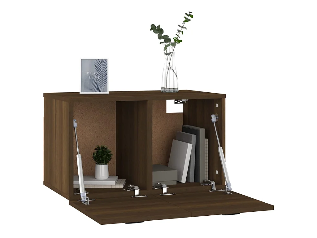 Wandschrank Braun Eichen-Optik 60x36,5x35 cm Holzwerkstoff